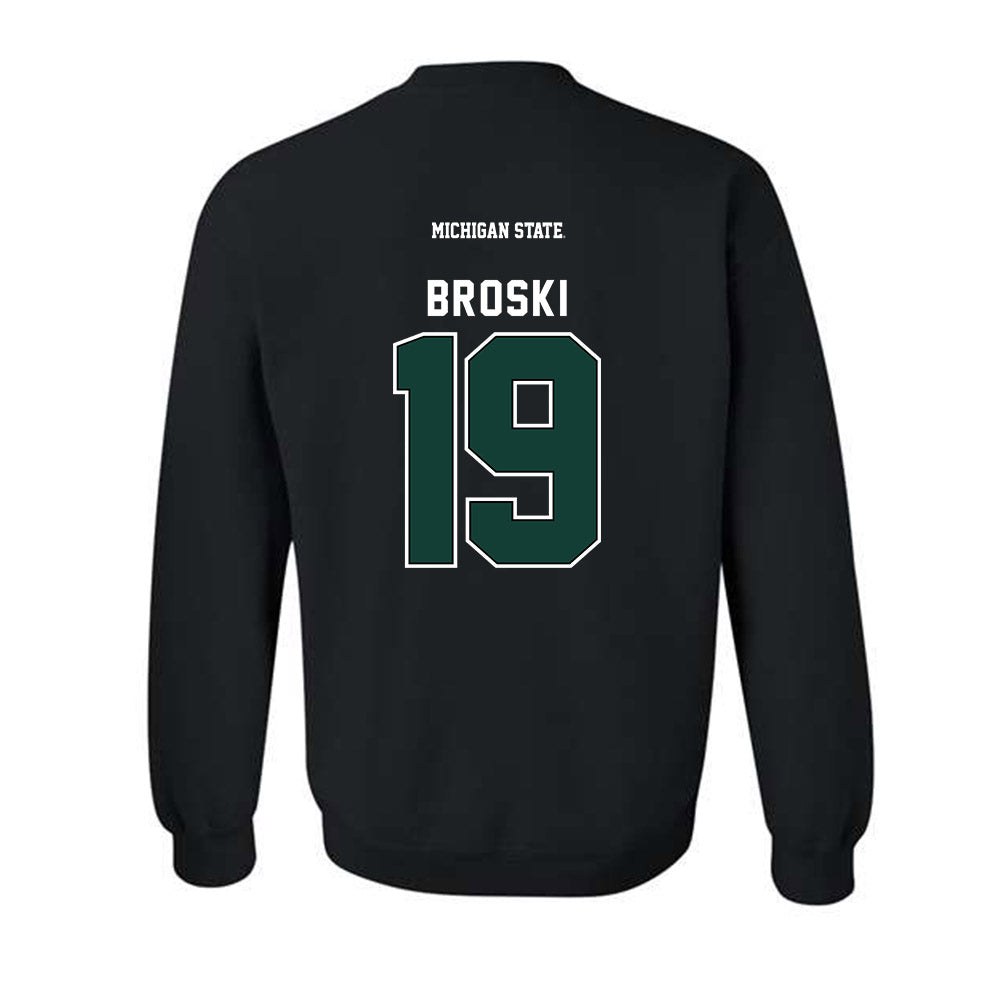 Michigan State - NCAA Baseball : Adam Broski - Generic Shersey Crewneck Sweatshirt-1