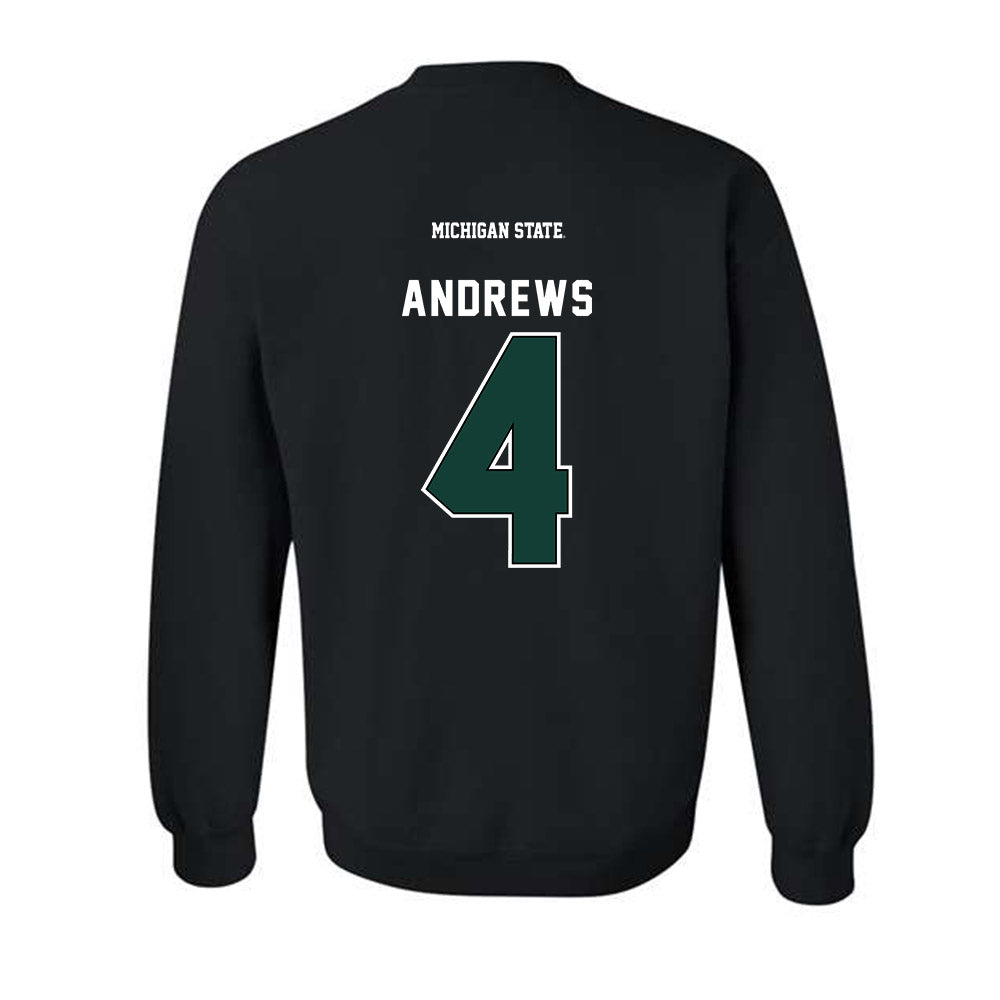 Michigan State - NCAA Women's Volleyball : Madi Andrews - Generic Shersey Crewneck Sweatshirt-1