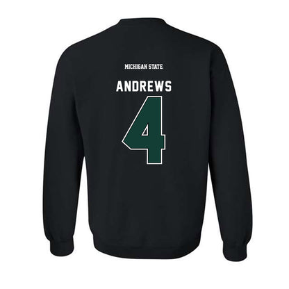 Michigan State - NCAA Women's Volleyball : Madi Andrews - Generic Shersey Crewneck Sweatshirt-1