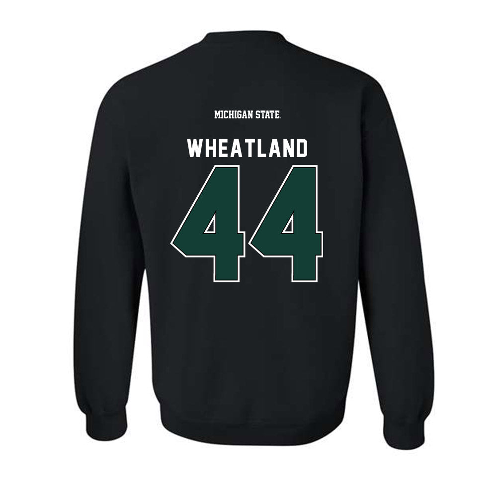 Michigan State - NCAA Football : Caleb Wheatland - Generic Shersey Crewneck Sweatshirt-1