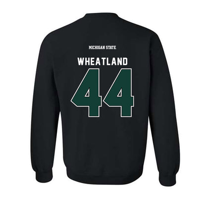 Michigan State - NCAA Football : Caleb Wheatland - Generic Shersey Crewneck Sweatshirt-1