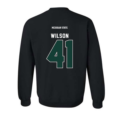 Michigan State - NCAA Football : Jaxson Wilson - Generic Shersey Crewneck Sweatshirt-1