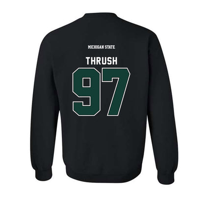 Michigan State - NCAA Football : Cal Thrush - Generic Shersey Crewneck Sweatshirt-1