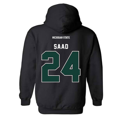 Michigan State - NCAA Men's Soccer : Mohamed Saad - Generic Shersey Hooded Sweatshirt-1