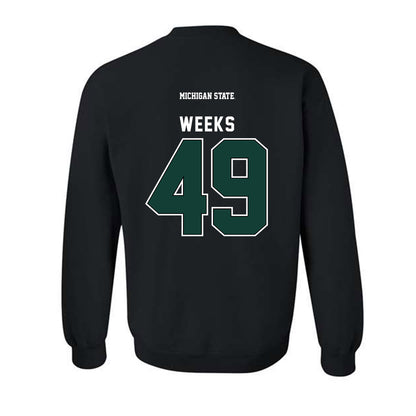 Michigan State - NCAA Football : Alex Weeks - Generic Shersey Crewneck Sweatshirt-1