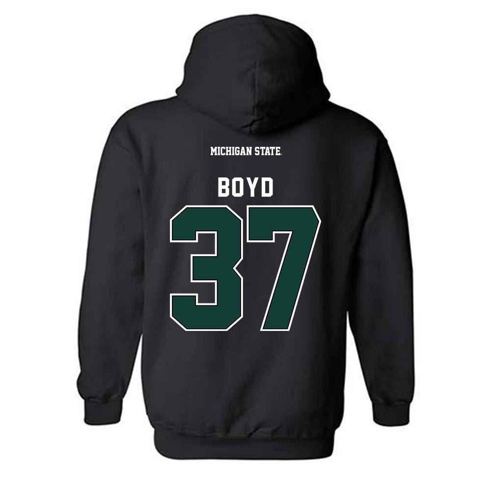 Michigan State - NCAA Football : Liam Boyd - Generic Shersey Hooded Sweatshirt-1