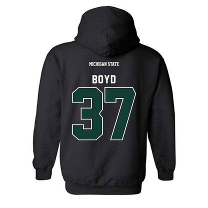 Michigan State - NCAA Football : Liam Boyd - Generic Shersey Hooded Sweatshirt-1