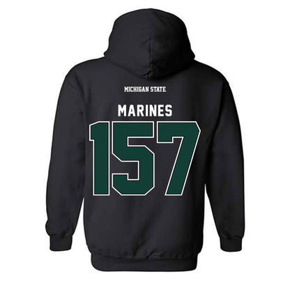 Michigan State - NCAA Wrestling : Darius Marines - Generic Shersey Hooded Sweatshirt-1