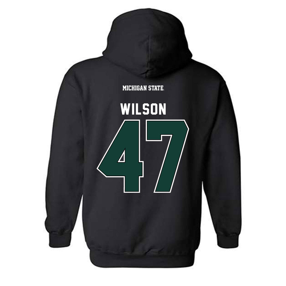 Michigan State - NCAA Football : Jaxson Wilson - Generic Shersey Hooded Sweatshirt-1