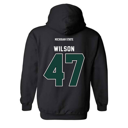 Michigan State - NCAA Football : Jaxson Wilson - Generic Shersey Hooded Sweatshirt-1