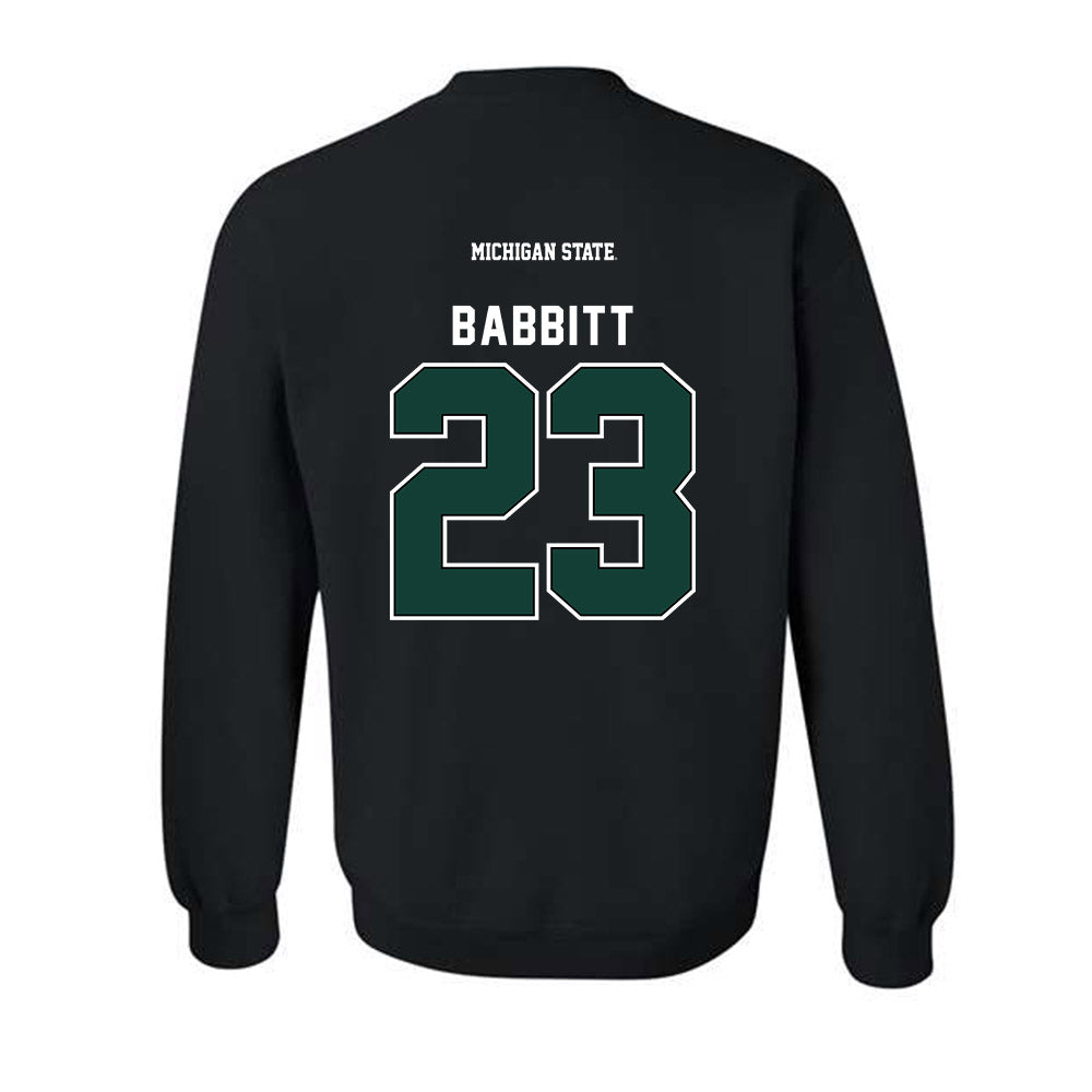 Michigan State - NCAA Football : Peyton Babbitt - Generic Shersey Crewneck Sweatshirt-1