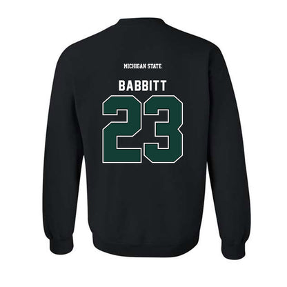 Michigan State - NCAA Football : Peyton Babbitt - Generic Shersey Crewneck Sweatshirt-1