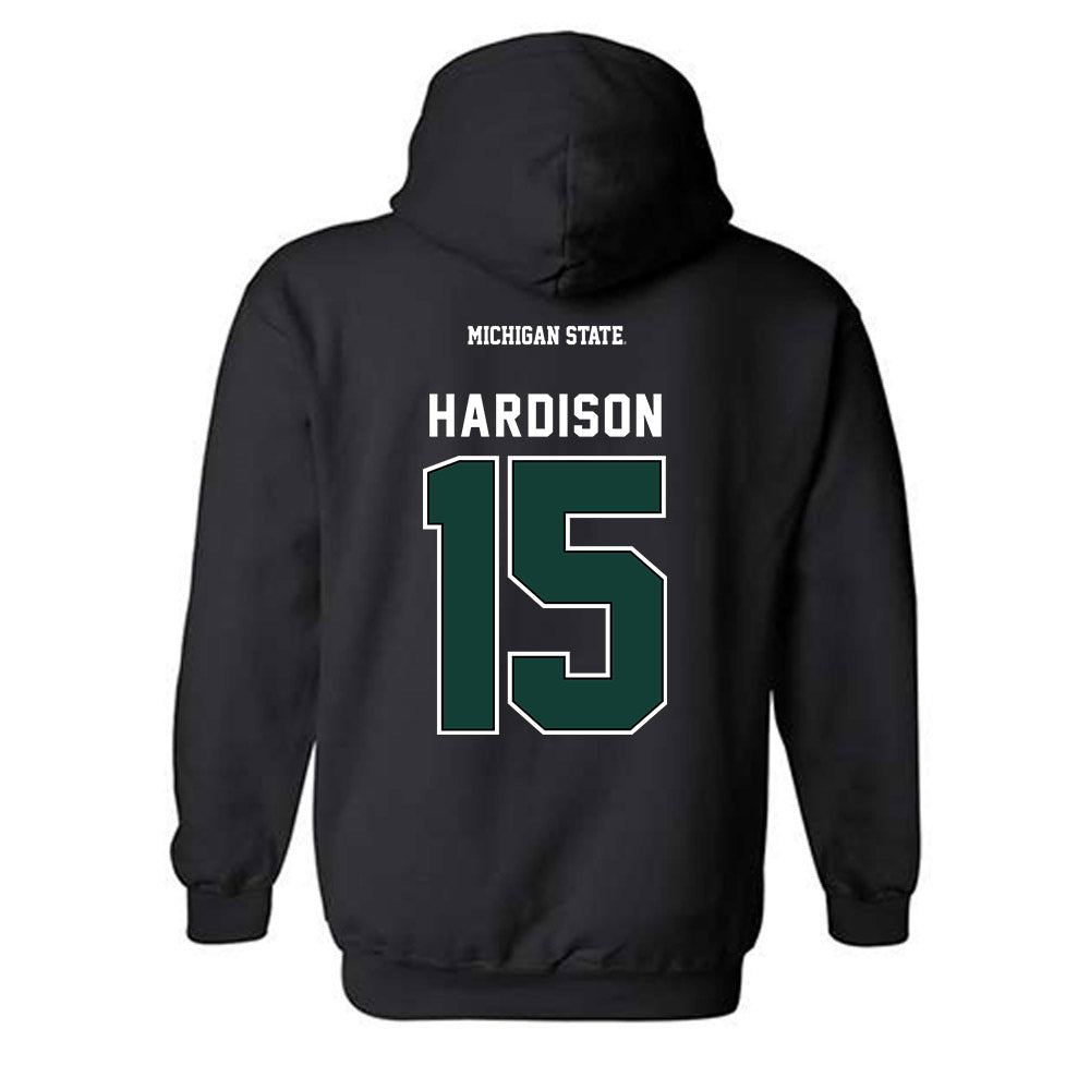 Michigan State - NCAA Women's Volleyball : Zora Hardison - Generic Shersey Hooded Sweatshirt-1