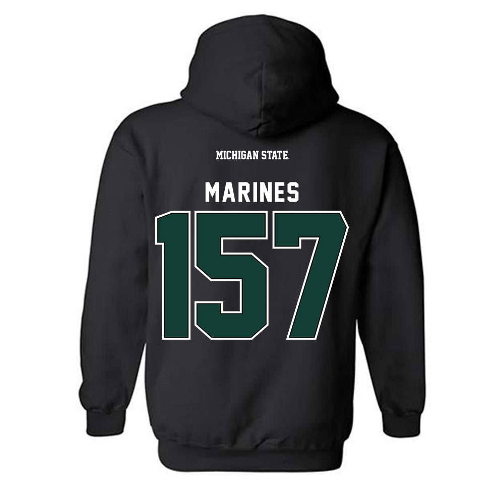 Michigan State - NCAA Wrestling : Darius Marines - Generic Shersey Hooded Sweatshirt-1