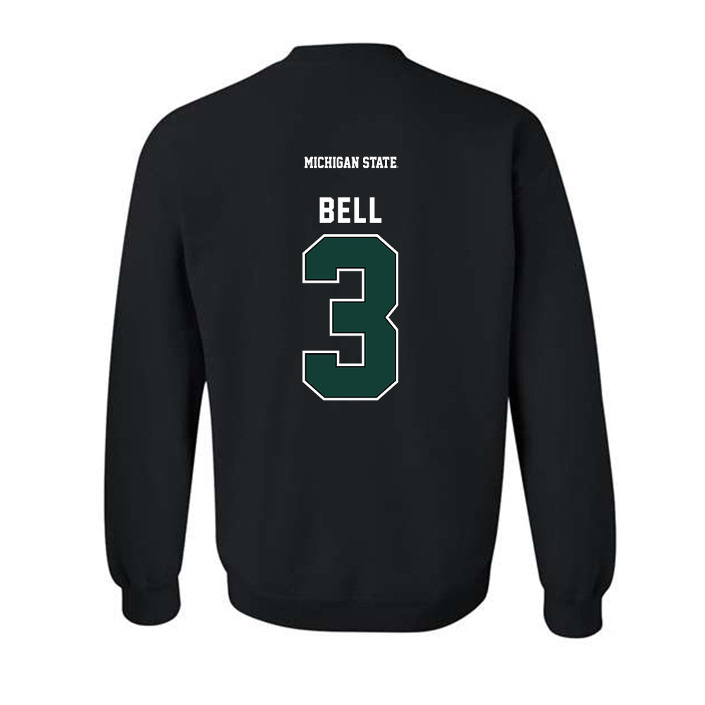 Michigan State - NCAA Football : Tre Bell - Generic Shersey Crewneck Sweatshirt-1