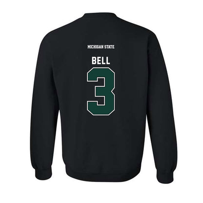Michigan State - NCAA Football : Tre Bell - Generic Shersey Crewneck Sweatshirt-1