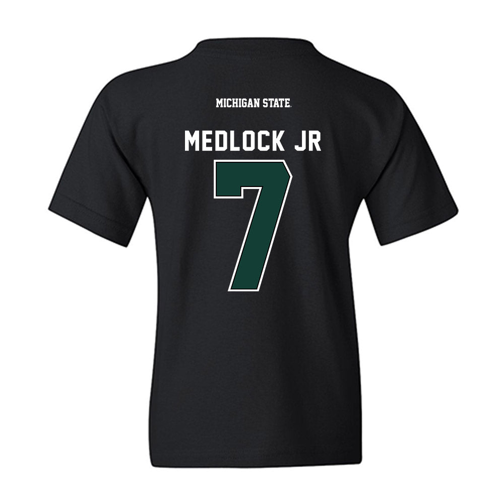 Michigan State - NCAA Men's Basketball : Carlos Medlock jr - Generic Shersey Youth T-Shirt-1