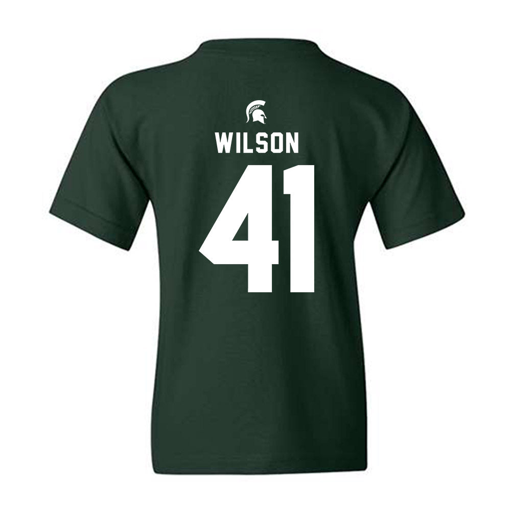 Michigan State - NCAA Football : Jaxson Wilson - Generic Shersey Youth T-Shirt-1