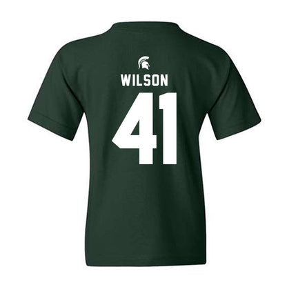 Michigan State - NCAA Football : Jaxson Wilson - Generic Shersey Youth T-Shirt-1