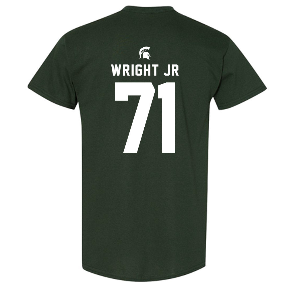 Michigan State - NCAA Football : Robert Wright Jr - Generic Shersey T-Shirt-1