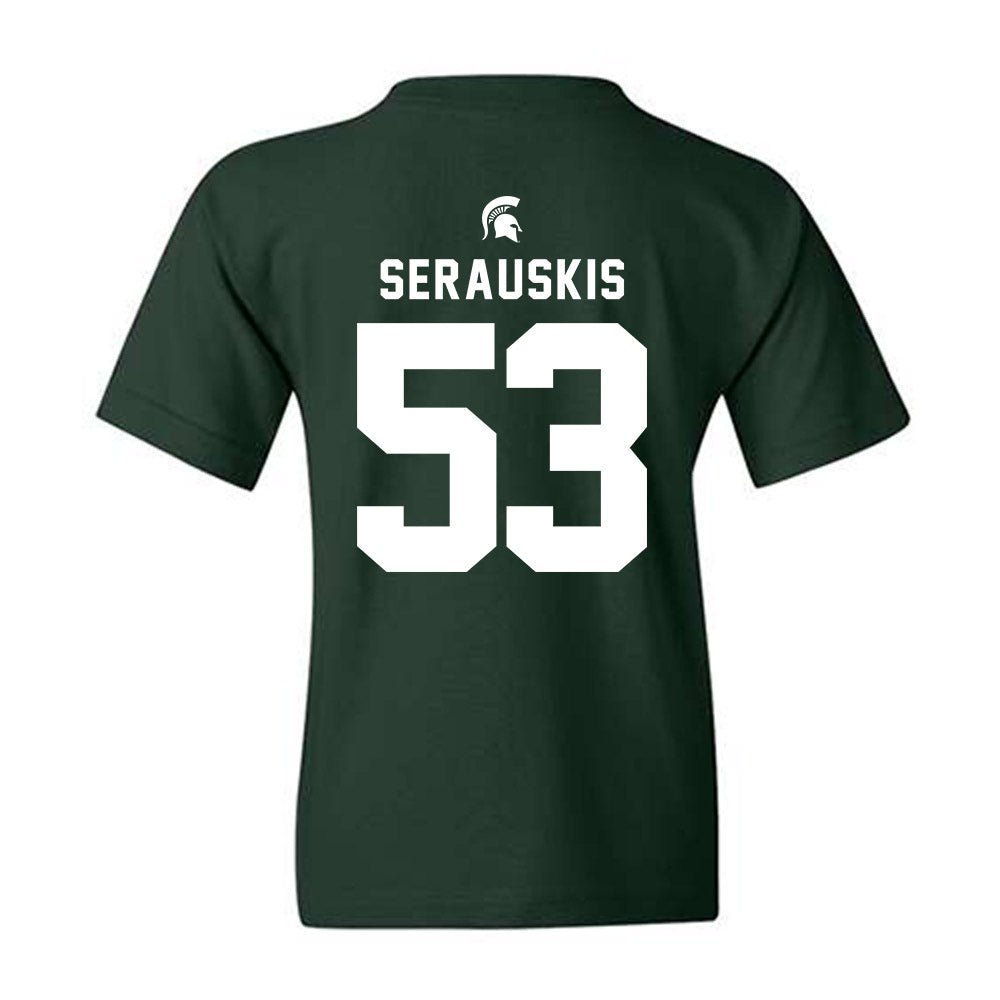 Michigan State - NCAA Football : Trey Serauskis - Generic Shersey Youth T-Shirt-1