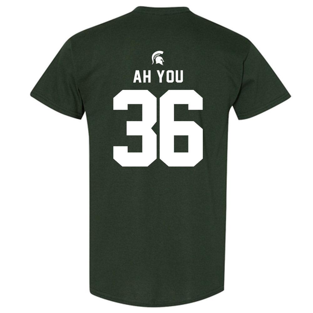 Michigan State - NCAA Football : Leonard Ah You - Generic Shersey T-Shirt-1