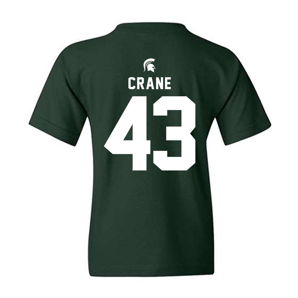 Michigan State - NCAA Baseball : Bobby Crane - Generic Shersey Youth T-Shirt-1