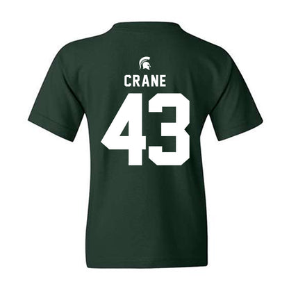 Michigan State - NCAA Baseball : Bobby Crane - Generic Shersey Youth T-Shirt-1