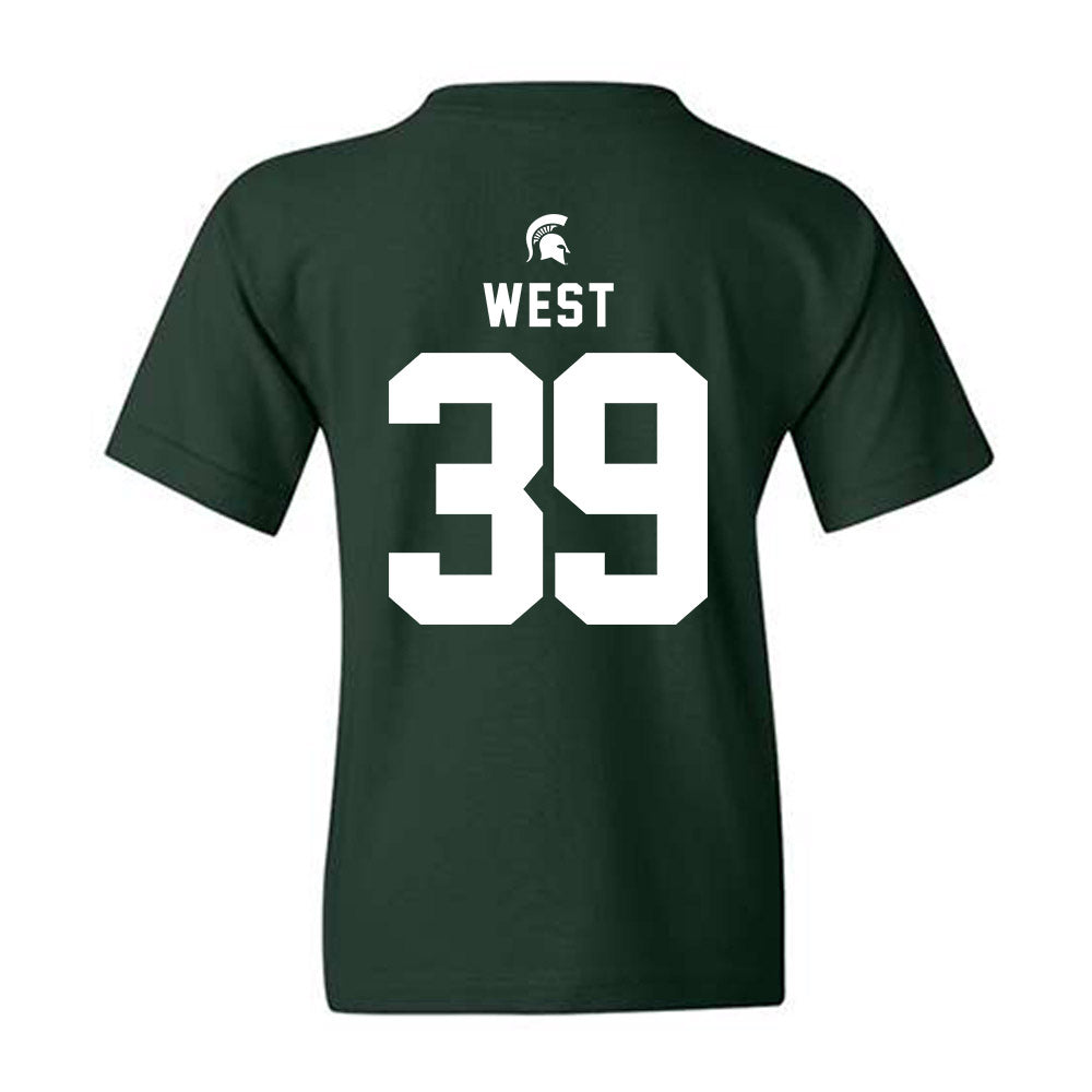 Michigan State - NCAA Football : Elisha West - Generic Shersey Youth T-Shirt-1