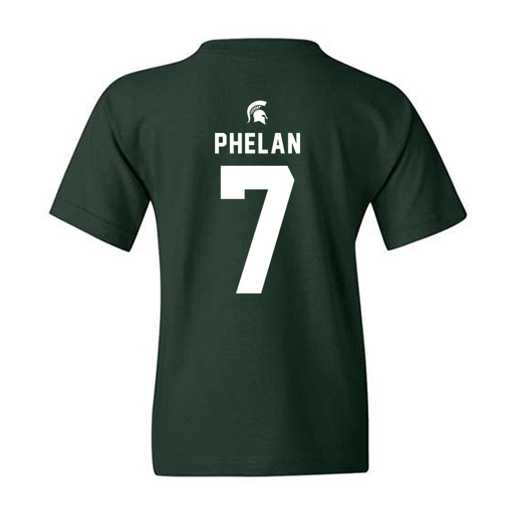 Michigan State - NCAA Men's Soccer : Aidan Phelan - Generic Shersey Youth T-Shirt-1