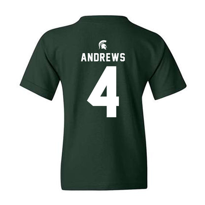 Michigan State - NCAA Women's Volleyball : Madi Andrews - Generic Shersey Youth T-Shirt-1