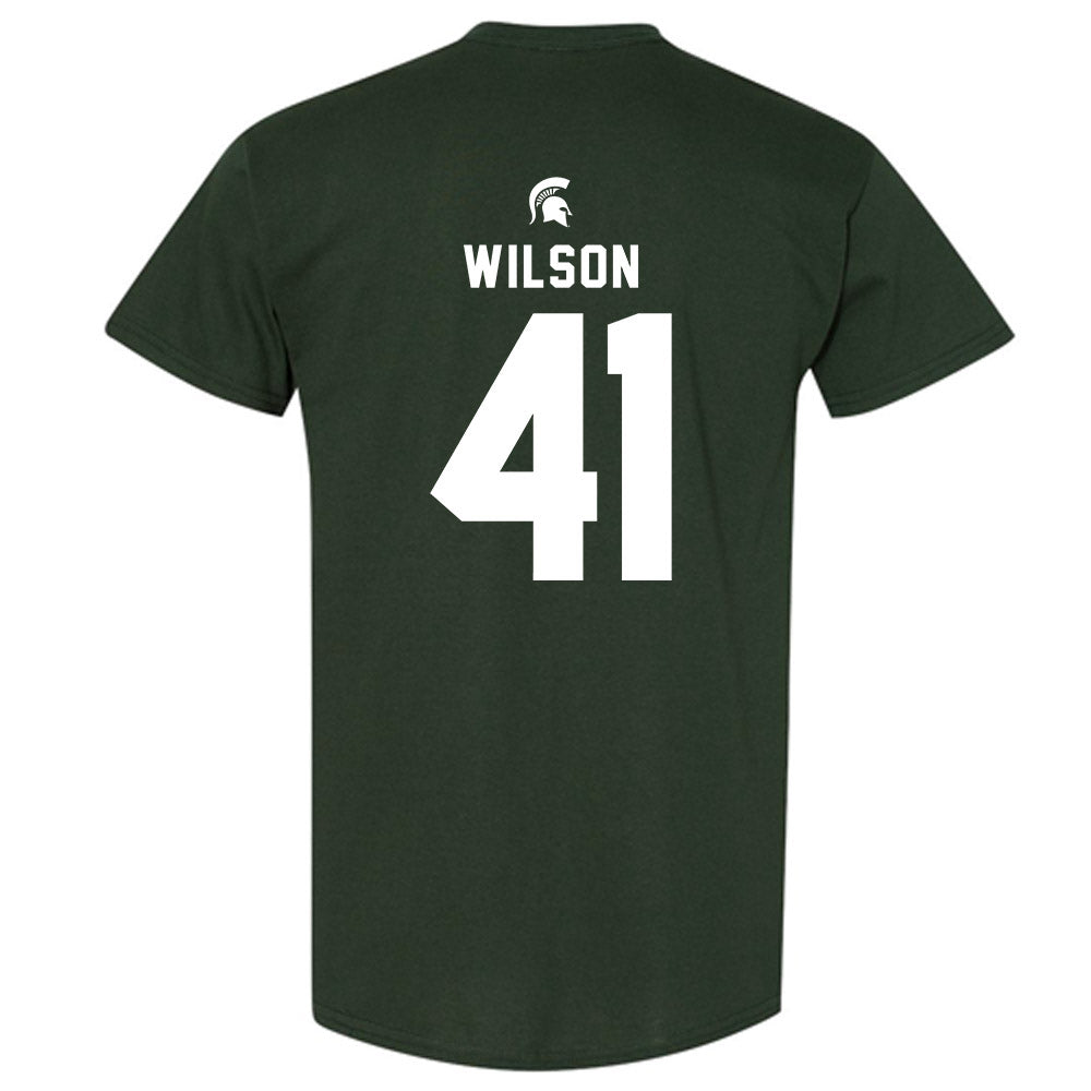 Michigan State - NCAA Football : Jaxson Wilson - Generic Shersey T-Shirt-1