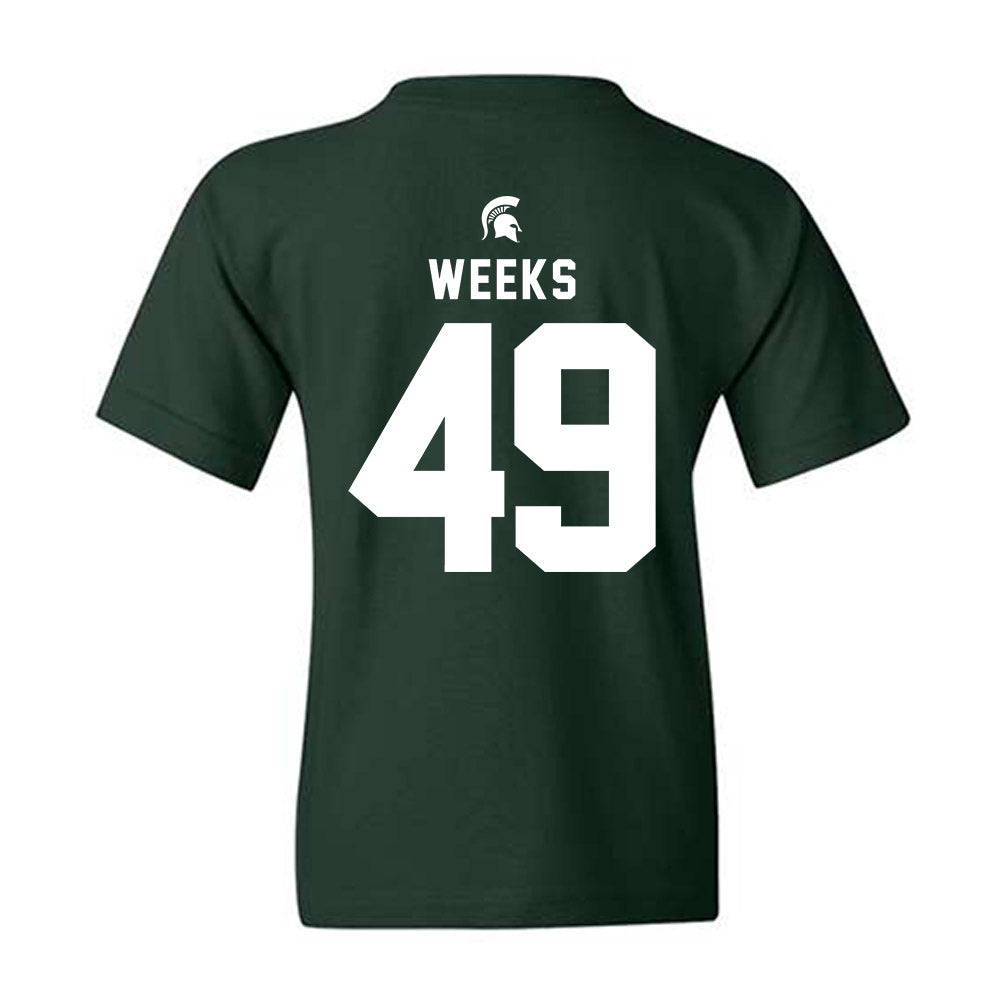 Michigan State - NCAA Football : Alex Weeks - Generic Shersey Youth T-Shirt-1