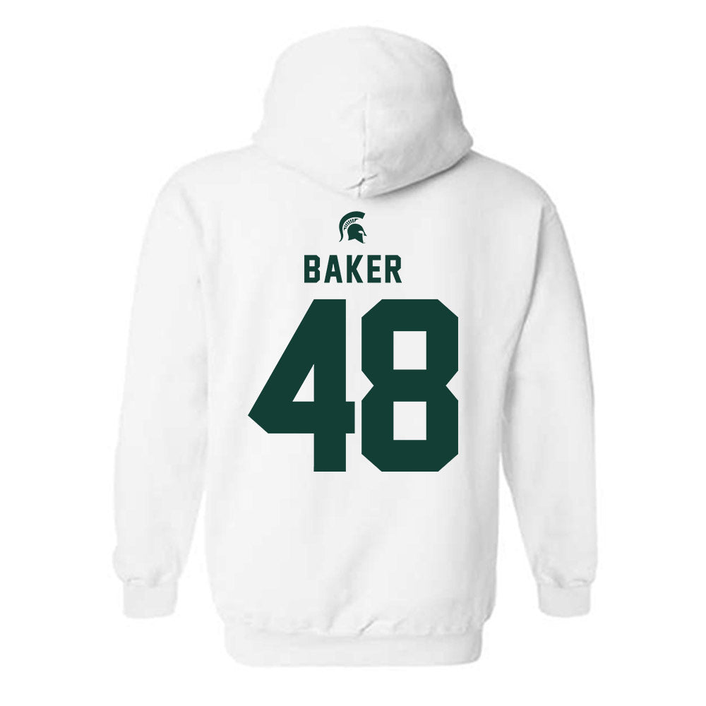 Michigan State - NCAA Football : Charlie Baker - Classic Shersey Hooded Sweatshirt-1