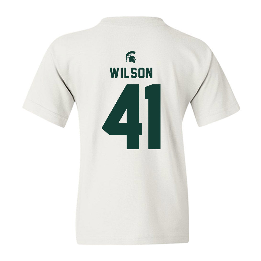 Michigan State - NCAA Football : Jaxson Wilson - Classic Shersey Youth T-Shirt-1