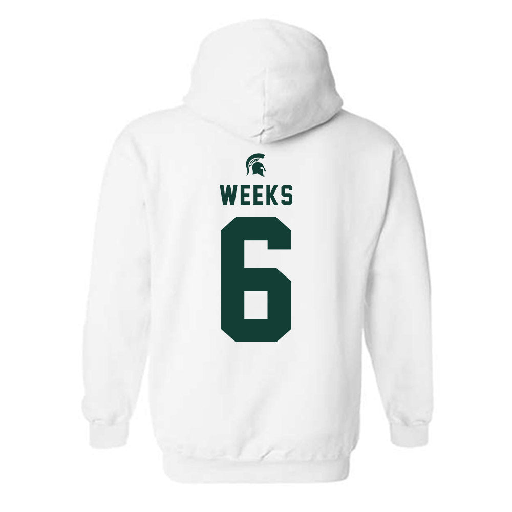 Michigan State - NCAA Baseball : Davis Weeks - Classic Shersey Hooded Sweatshirt-1