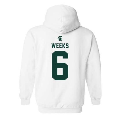 Michigan State - NCAA Baseball : Davis Weeks - Classic Shersey Hooded Sweatshirt-1