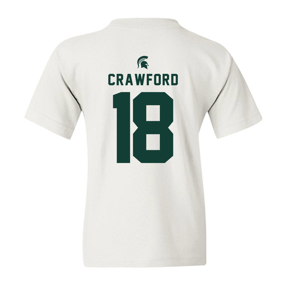 Michigan State - NCAA Football : Dion Crawford - Classic Shersey Youth T-Shirt-1