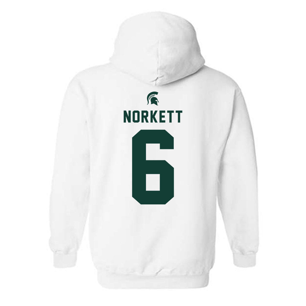 Michigan State - NCAA Men's Soccer : Charlie Norkett - Classic Shersey Hooded Sweatshirt-1