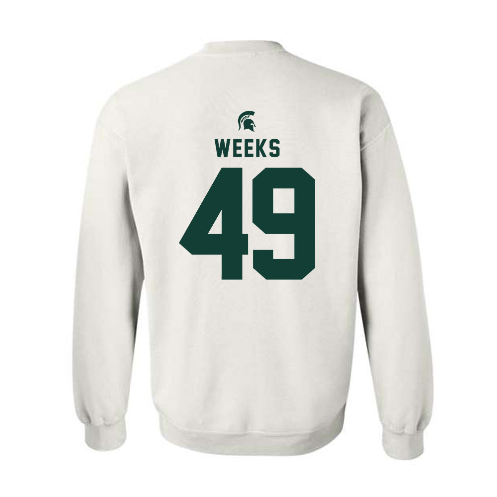 Michigan State - NCAA Football : Alex Weeks - Classic Shersey Crewneck Sweatshirt-1