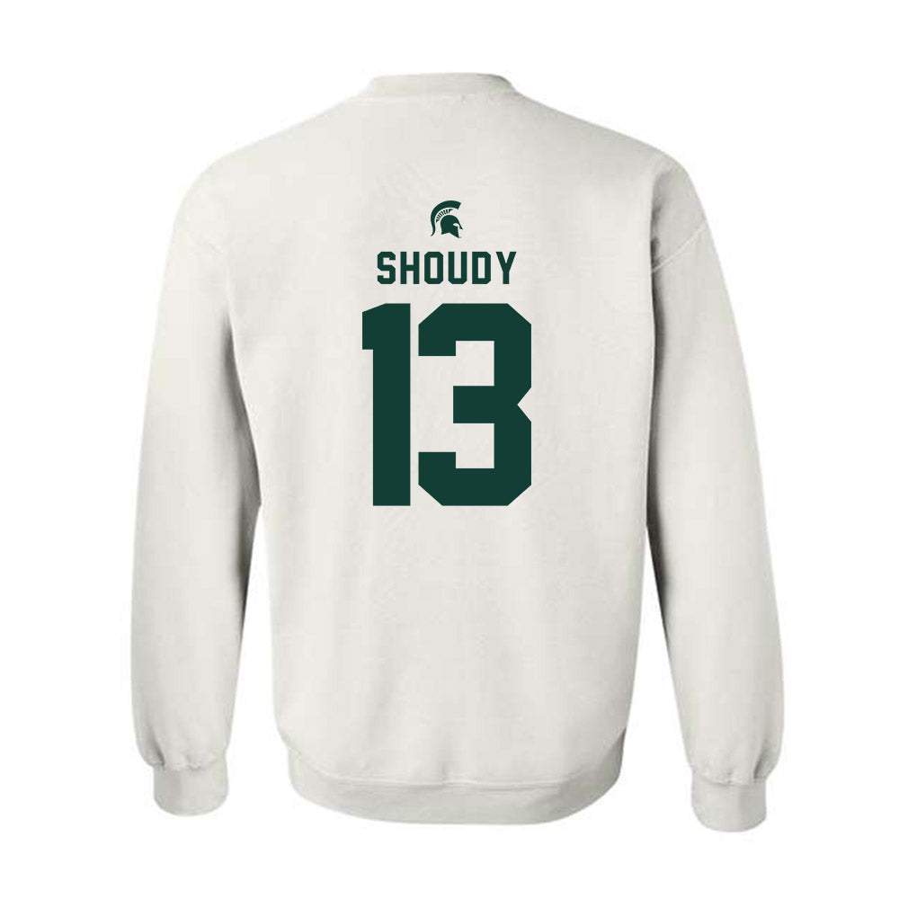 Michigan State - NCAA Men's Ice Hockey : Tiernan Shoudy - Classic Shersey Crewneck Sweatshirt-1