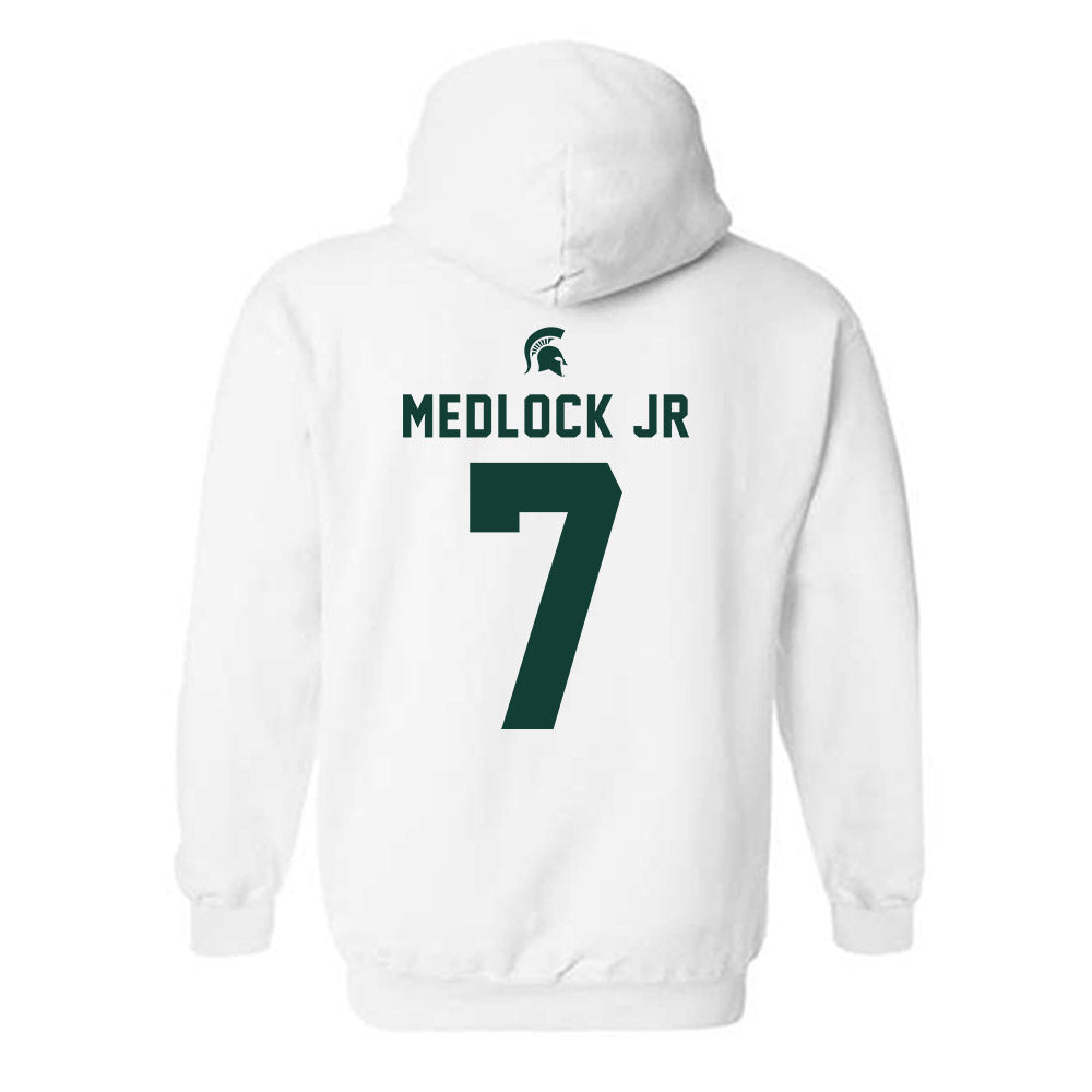 Michigan State - NCAA Men's Basketball : Carlos Medlock jr - Classic Shersey Hooded Sweatshirt-1