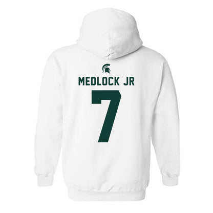 Michigan State - NCAA Men's Basketball : Carlos Medlock jr - Classic Shersey Hooded Sweatshirt-1