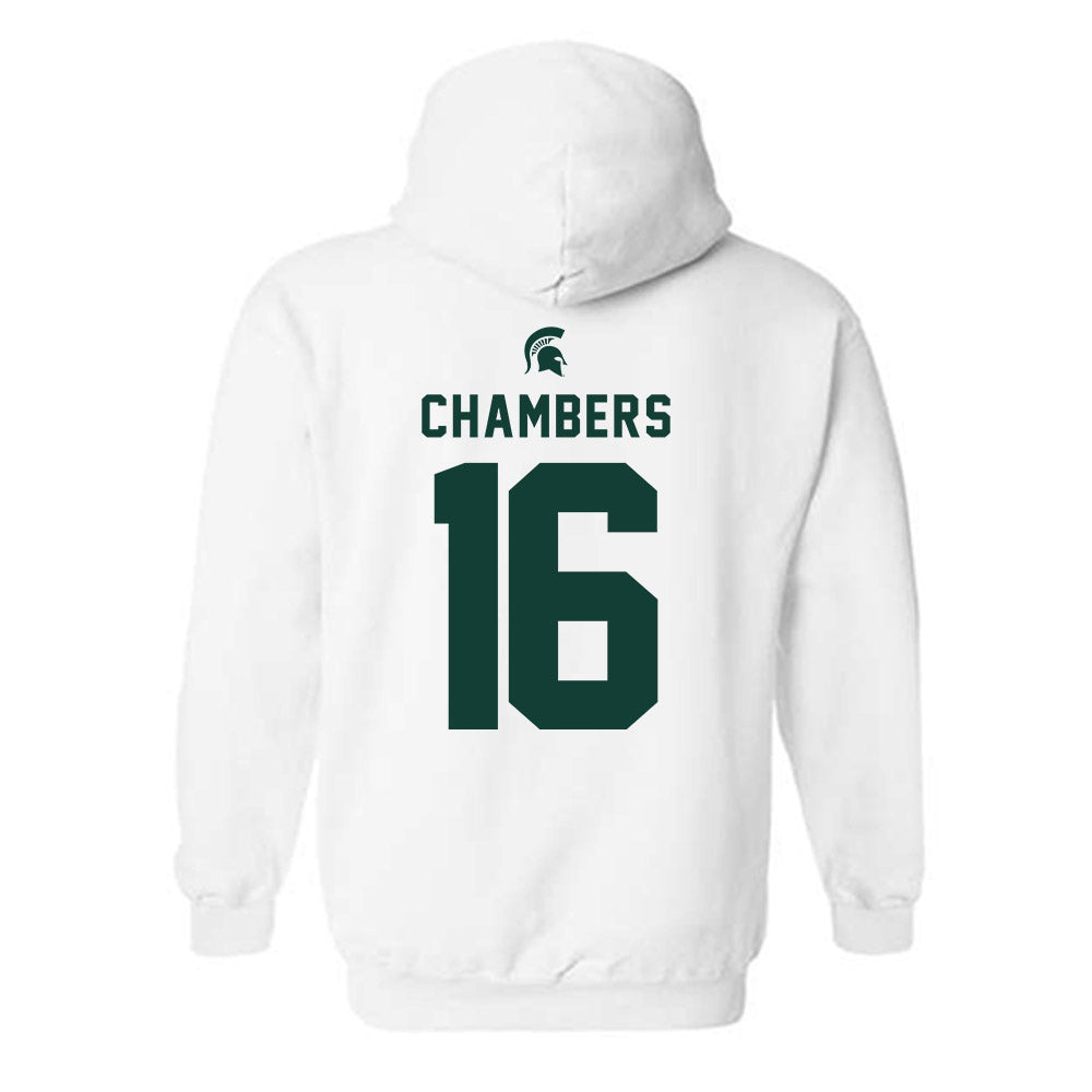 Michigan State - NCAA Baseball : Brady Chambers - Classic Shersey Hooded Sweatshirt-1