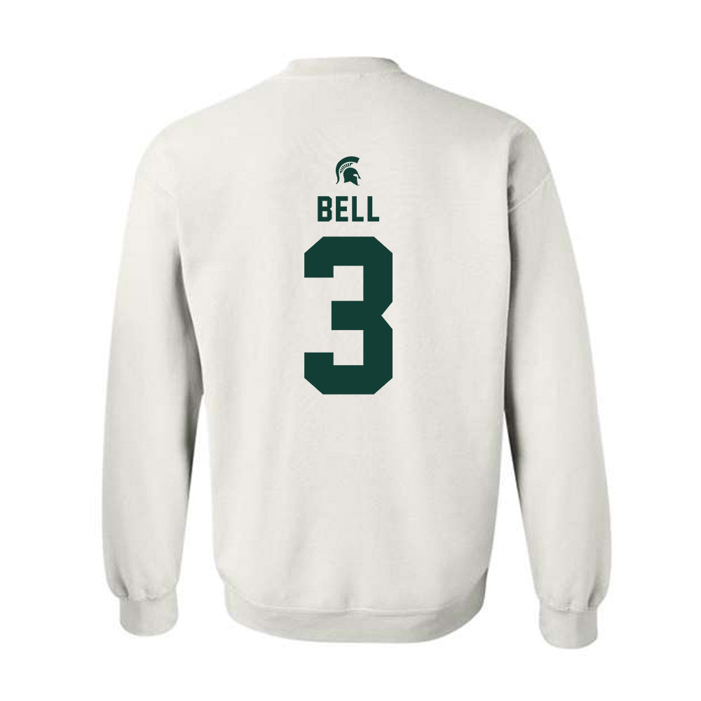 Michigan State - NCAA Football : Tre Bell - Classic Shersey Crewneck Sweatshirt-1