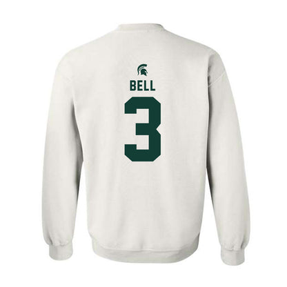 Michigan State - NCAA Football : Tre Bell - Classic Shersey Crewneck Sweatshirt-1