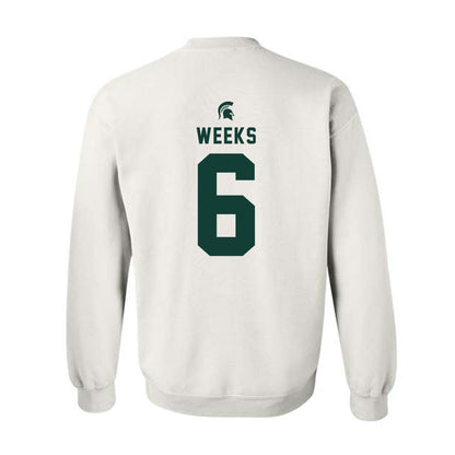 Michigan State - NCAA Baseball : Davis Weeks - Classic Shersey Crewneck Sweatshirt-1