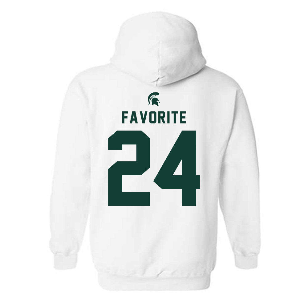 Michigan State - NCAA Football : Jeremiah Favorite - Classic Shersey Hooded Sweatshirt-1
