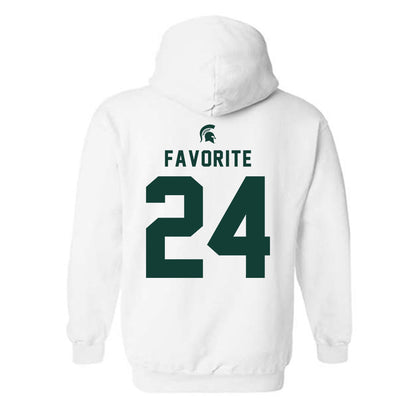 Michigan State - NCAA Football : Jeremiah Favorite - Classic Shersey Hooded Sweatshirt-1