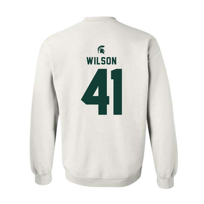Michigan State - NCAA Football : Jaxson Wilson - Classic Shersey Crewneck Sweatshirt-1
